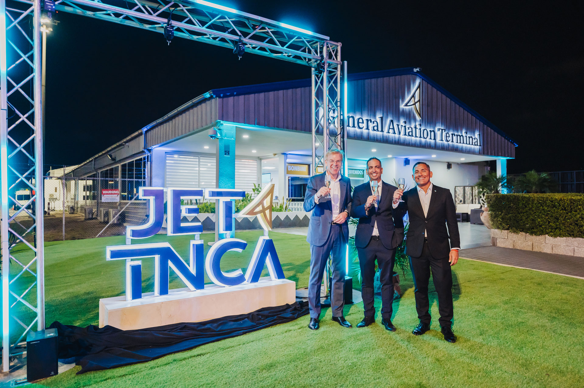 Aruba Airport Jet TNCA One Year Celebration AAA CEO and Minister Tourism and Minister Transportation - Jettnca
